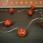 Metal Pumpkin LED Halloween Garland, thumbnail 3 of 3