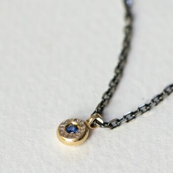 Little Sapphire Pendant Necklace, 2 of 4