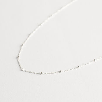 Delicate Sterling Silver Chain Necklace, 2 of 4