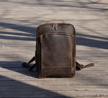 Genuine Leather Backpack, 7 of 12