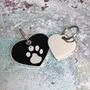 Black And Silver Heart Pet ID Tag, thumbnail 4 of 6