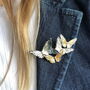 Silver And Golds Butterfly Brooch, thumbnail 2 of 4
