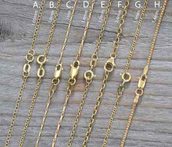 Solid 9ct Yellow Gold Chain Trace Chain Belcher Chain, 3 of 8