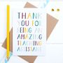 Thank You Teaching Assistant Card, thumbnail 1 of 5