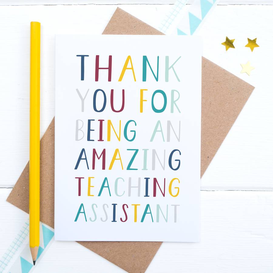 Thank You Teaching Assistant Card, 1 of 5