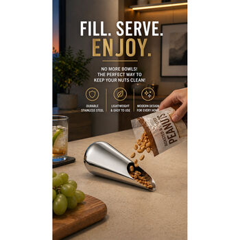 Practical Stainless Steel Handheld Peanut Dispenser, 2 of 3