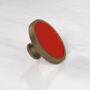 Red Shade Cupboard Drawer Door Cabinet Knobs Handles, thumbnail 6 of 9