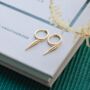Modern Gold Hoop Earrings With Spike Charm, thumbnail 2 of 7