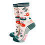 Women's Gardening Bamboo Socks Cream, thumbnail 1 of 4