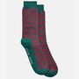 Men's Three Sock Gift Box Forest And Red, thumbnail 4 of 5