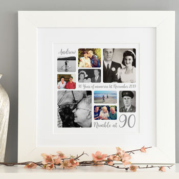 Personalised 90th Birthday Square Photo Collage, 4 of 11