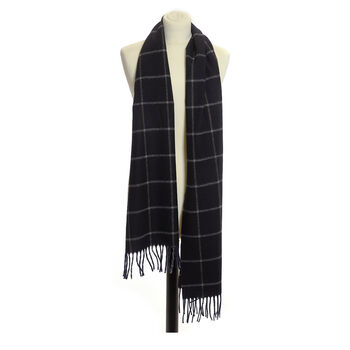 Check Noss 100% Lambswool Scarf, 2 of 3