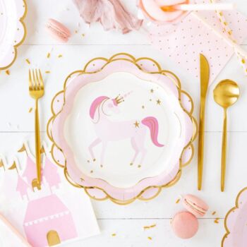 Pink Unicorn Ruffle Edge Party Plates X Eight, 2 of 2