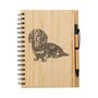 Personalised Longhaired Dachshund Engraved Notebook And Pen Set, thumbnail 1 of 2