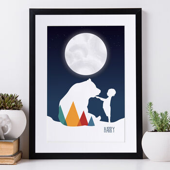 Personalised Bear And Boy Child's Artwork, 2 of 8