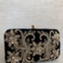 Black Velvet Rectangular Clutch Bag, thumbnail 1 of 10