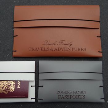 Personalised Family Leather Travel Wallet, 6 of 12