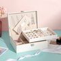 Two Tier Jewellery Storage Box Organiser Case, thumbnail 1 of 7