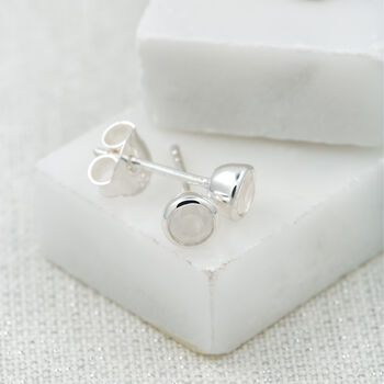 Sterling Silver Birthstone Stud Earrings, 9 of 12