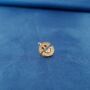 Smiley Face Cz Stone Gold Stud Earrings, thumbnail 7 of 9