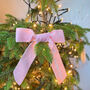 Luxury Personalised Velvet Christmas Tree Bow, thumbnail 6 of 9
