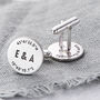 Personalised Silver Coordinate And Initials Cufflinks, thumbnail 1 of 9