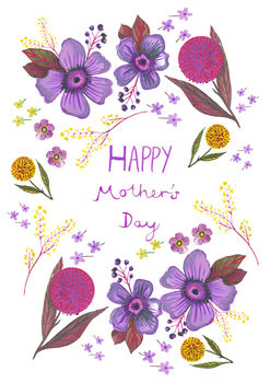 Floral And Botanical Mother's Day Card, 3 of 4