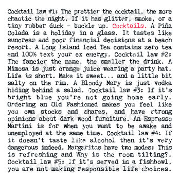 Cocktail Quotes Gift Print, 2 of 9