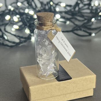 Miniature Bottle Of Snow Personalised Christmas Gift, 4 of 7