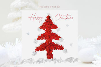 Christmas Red Butterfly Christmas Tree Stickers, 25, 2 of 7