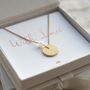 Jessie Personalised Initial Disc And Pearl Necklace, thumbnail 6 of 9