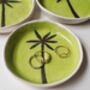 Handmade Green And Gold Palm Tree Ring Dish, thumbnail 1 of 5