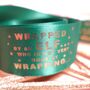 'Wrapped By A Clumsy Elf!' Joke Christmas Ribbon, thumbnail 1 of 3