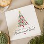 Personalised Heart Tree Christmas Card For Mum And Dad, thumbnail 1 of 7