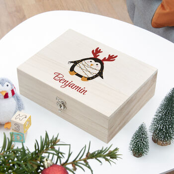 Personalised Festive Penguin Christmas Eve Box, 9 of 12