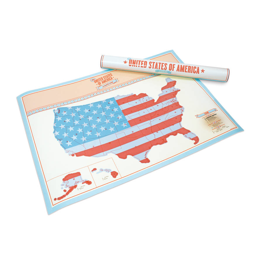 scratch map® usa poster by luckies