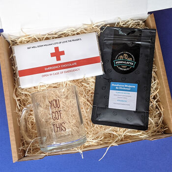 Personalised Coffee And Chocolate Emergency Giftbox, 2 of 4