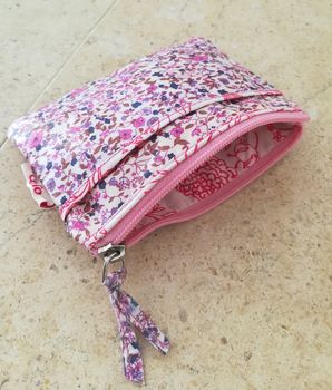 Pocket Purse In Pink Ditzy Print, 3 of 4