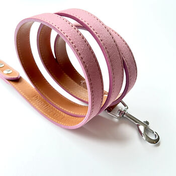 Soft Pink Leather Dog Lead, 4 of 5