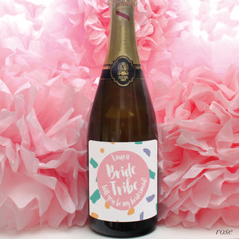Personalised Bride Tribe Bubbly Labels, 4 of 5