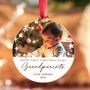 Grandparent's First Christmas Bauble Personalised With Baby's Photo, thumbnail 1 of 5