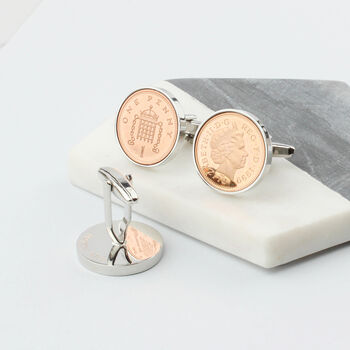 18th Or 21st Birthday One Pence Cufflinks, 6 of 9