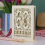 Personalised 60th Birthday Card Papercut Woodland Design, thumbnail 3 of 8