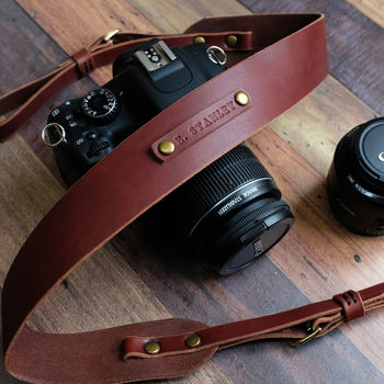 Handmade Italian Leather Adjustable Camera Strap, 5 of 6