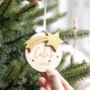 First Christmas Personalised Star Bauble Decoration, thumbnail 1 of 6