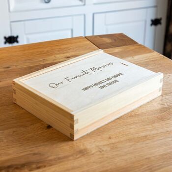 Personalised Our Favourite Memories Photo Box With Sliding Lid, 3 of 4