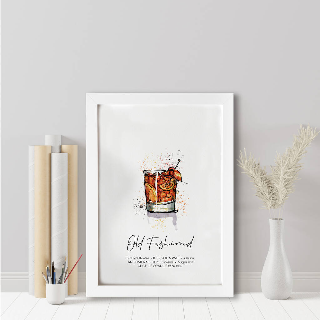 Old Fashioned Cocktail Recipe Print