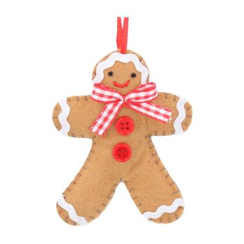 Felt Gingerbread Man Decoration, 2 of 3