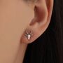 Sterling Silver Antelope / Deer Head Stud Earrings, thumbnail 1 of 12