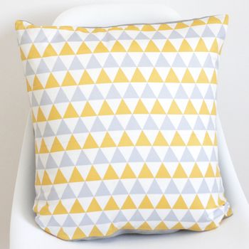 Geometric Yellow And Grey Cushion Cover, 4 of 7
